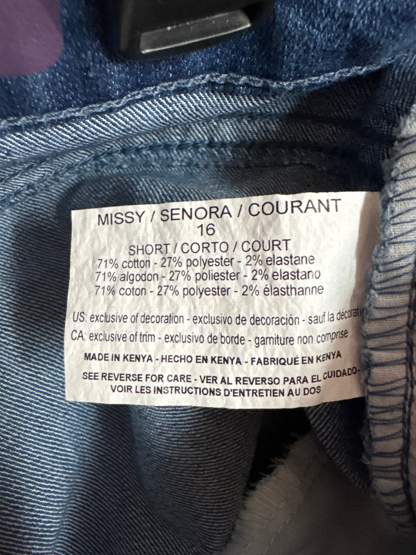 Jeans Straight By Gloria Vanderbilt In Blue Denim, Size: 16