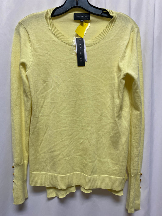 Sweater By Premise In Yellow, Size: S