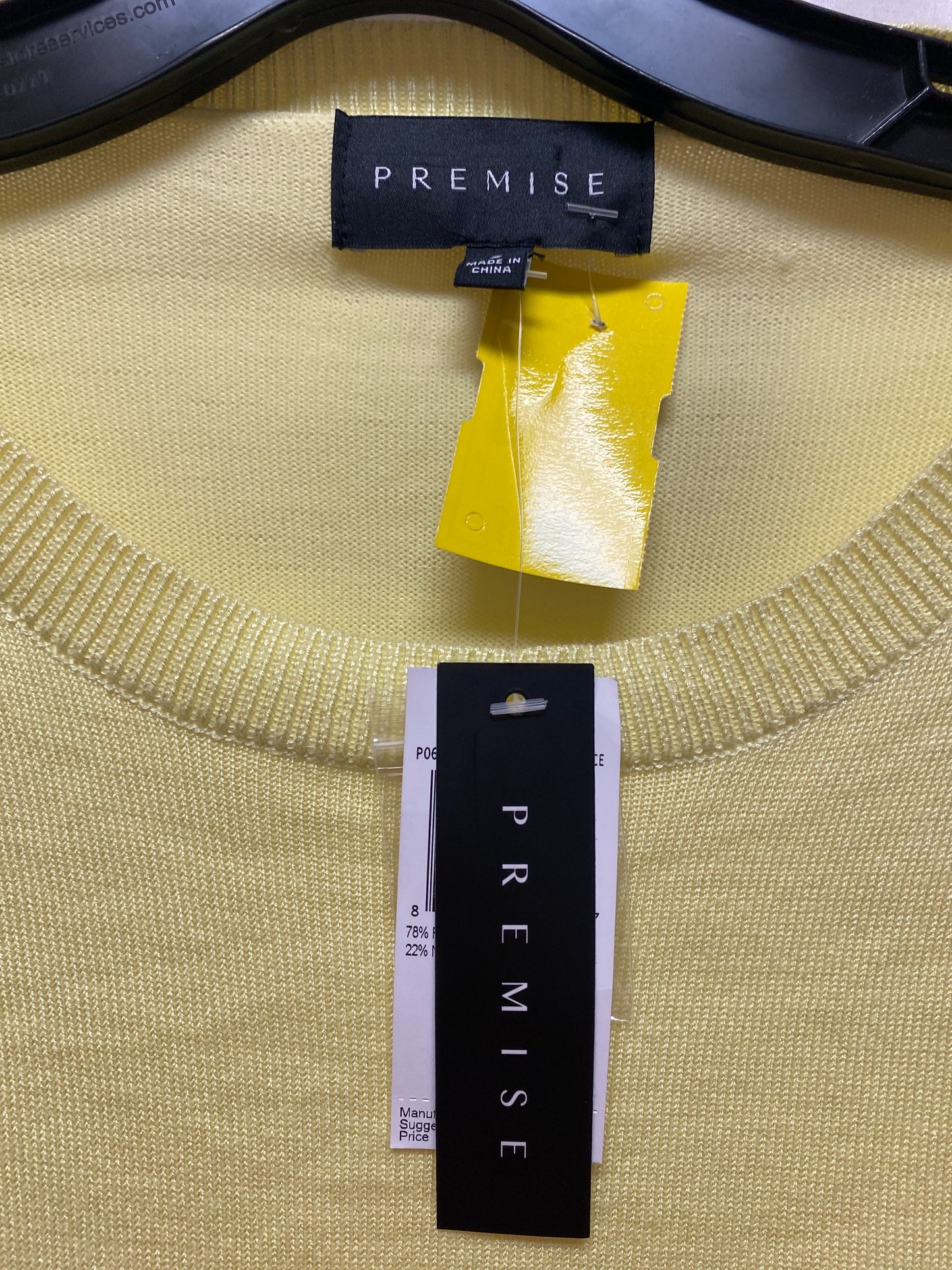 Sweater By Premise In Yellow, Size: S