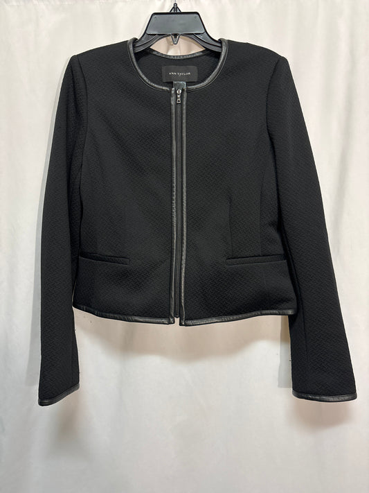 Jacket Moto By Ann Taylor In Black, Size: M