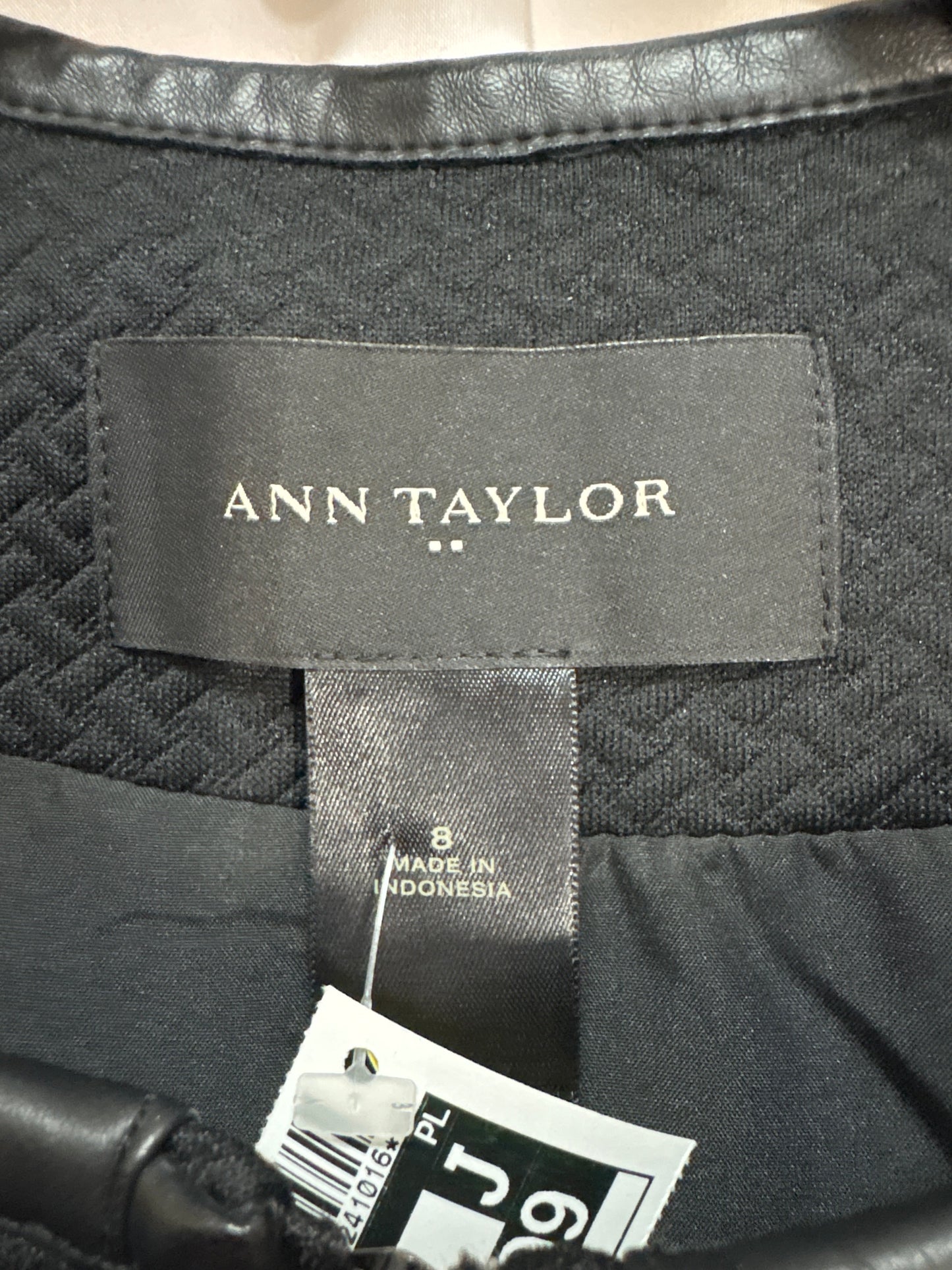 Jacket Moto By Ann Taylor In Black, Size: M