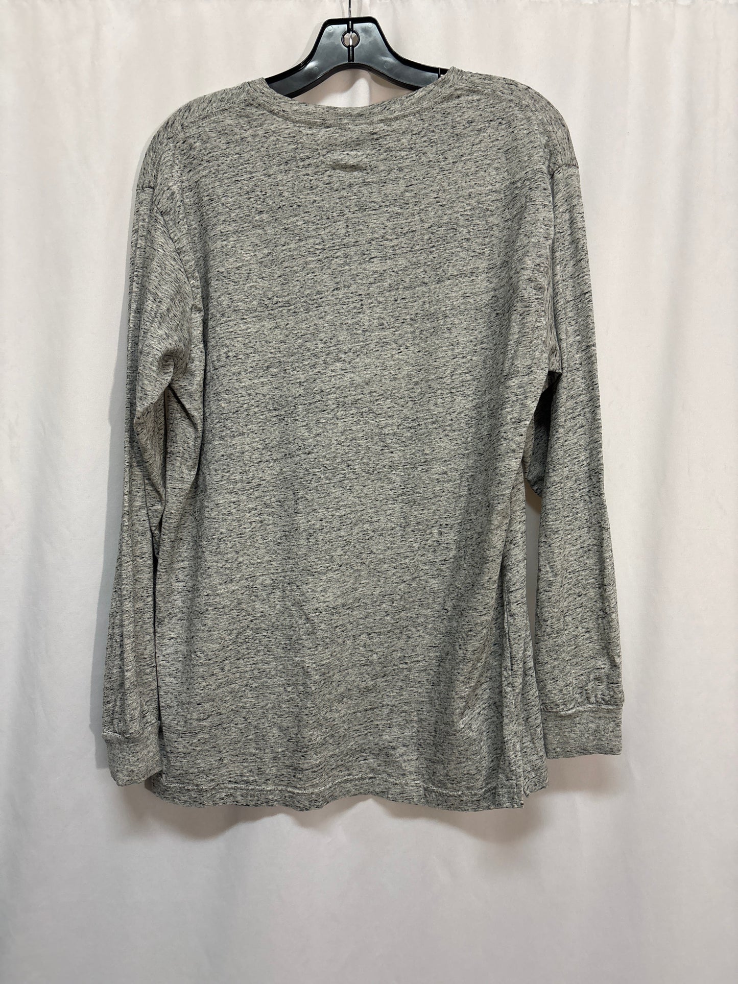 Top Long Sleeve By Pink In Grey, Size: L