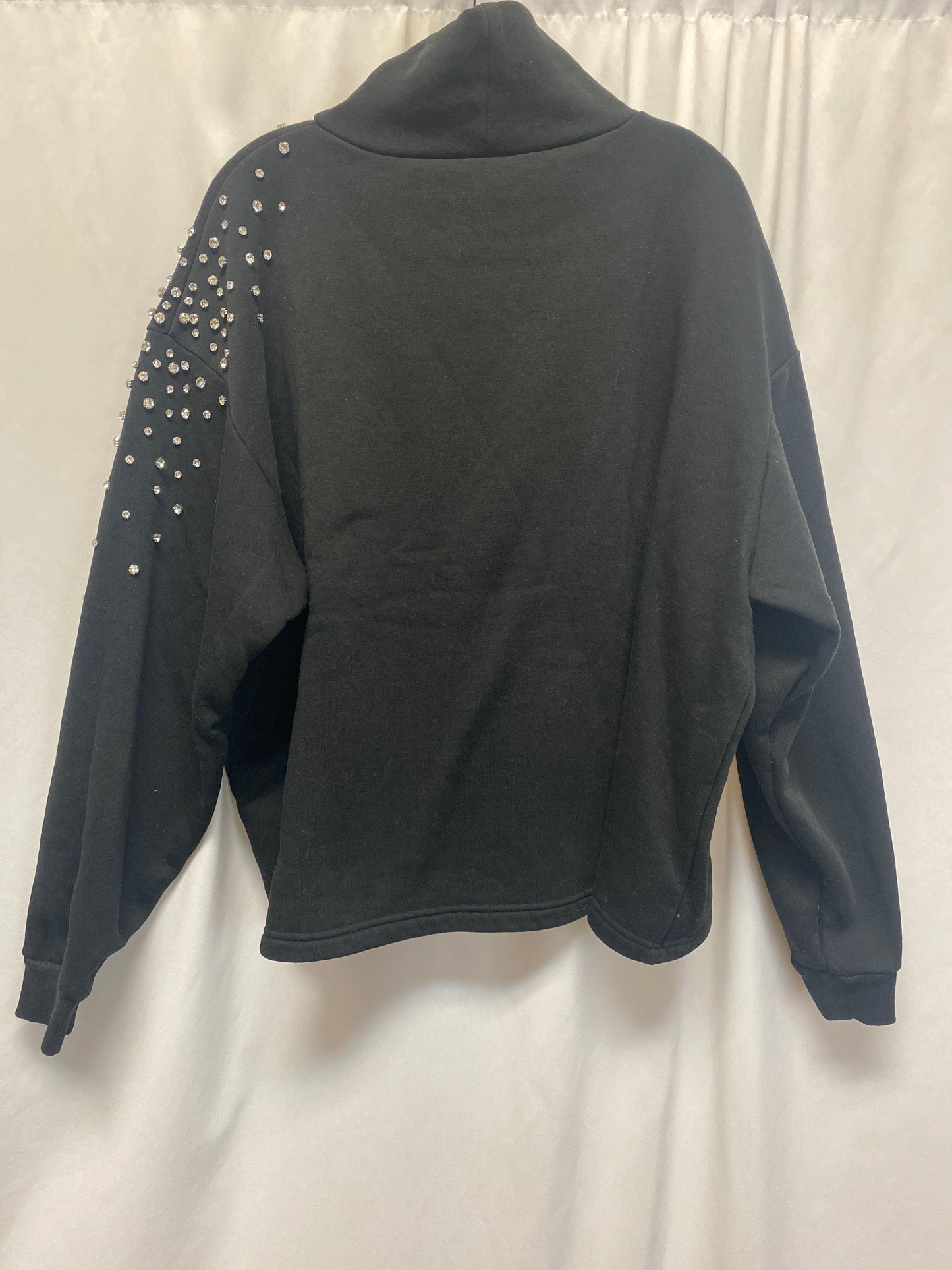 Sweatshirt Collar By Zara In Black, Size: Xl