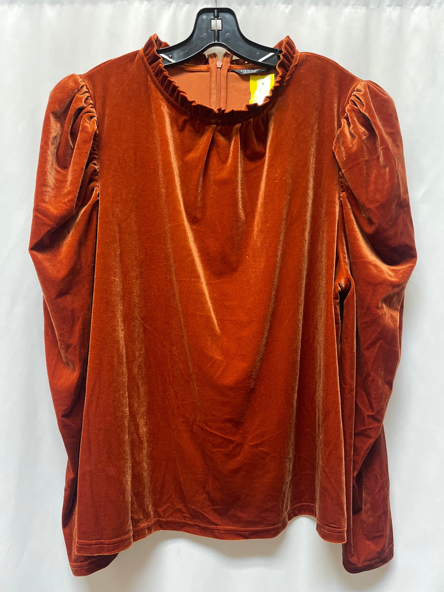 Top Long Sleeve By Shein In Orange, Size: Xl