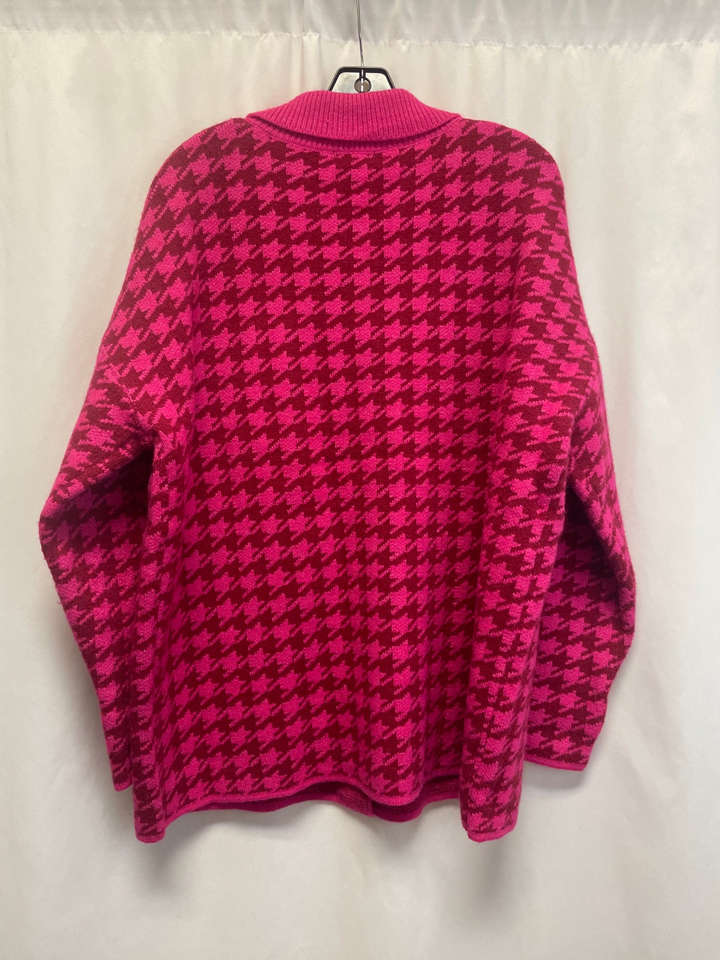 Sweater Cardigan By Entro In Pink, Size: L