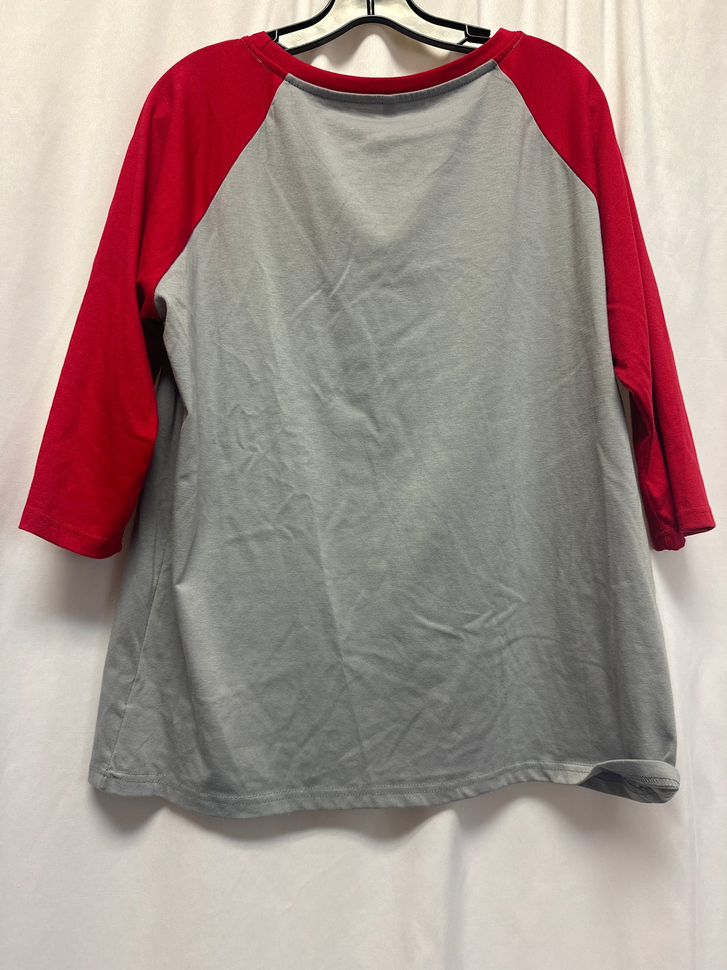 Top 3/4 Sleeve By Clothes Mentor In Grey, Size: L