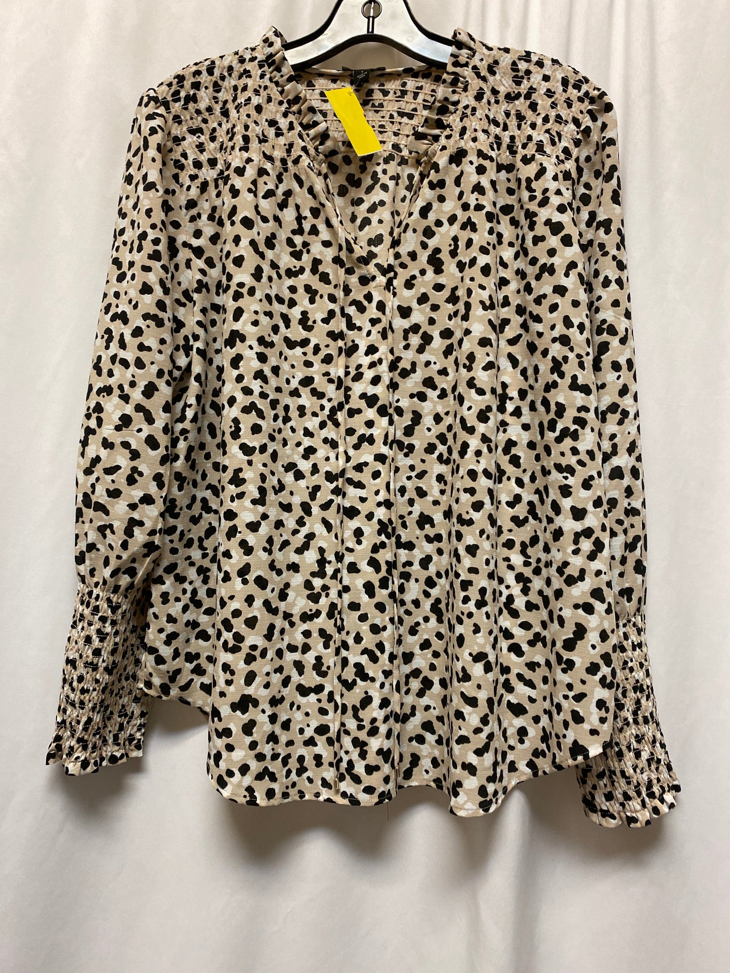 Top Long Sleeve By Ann Taylor In Animal Print, Size: S