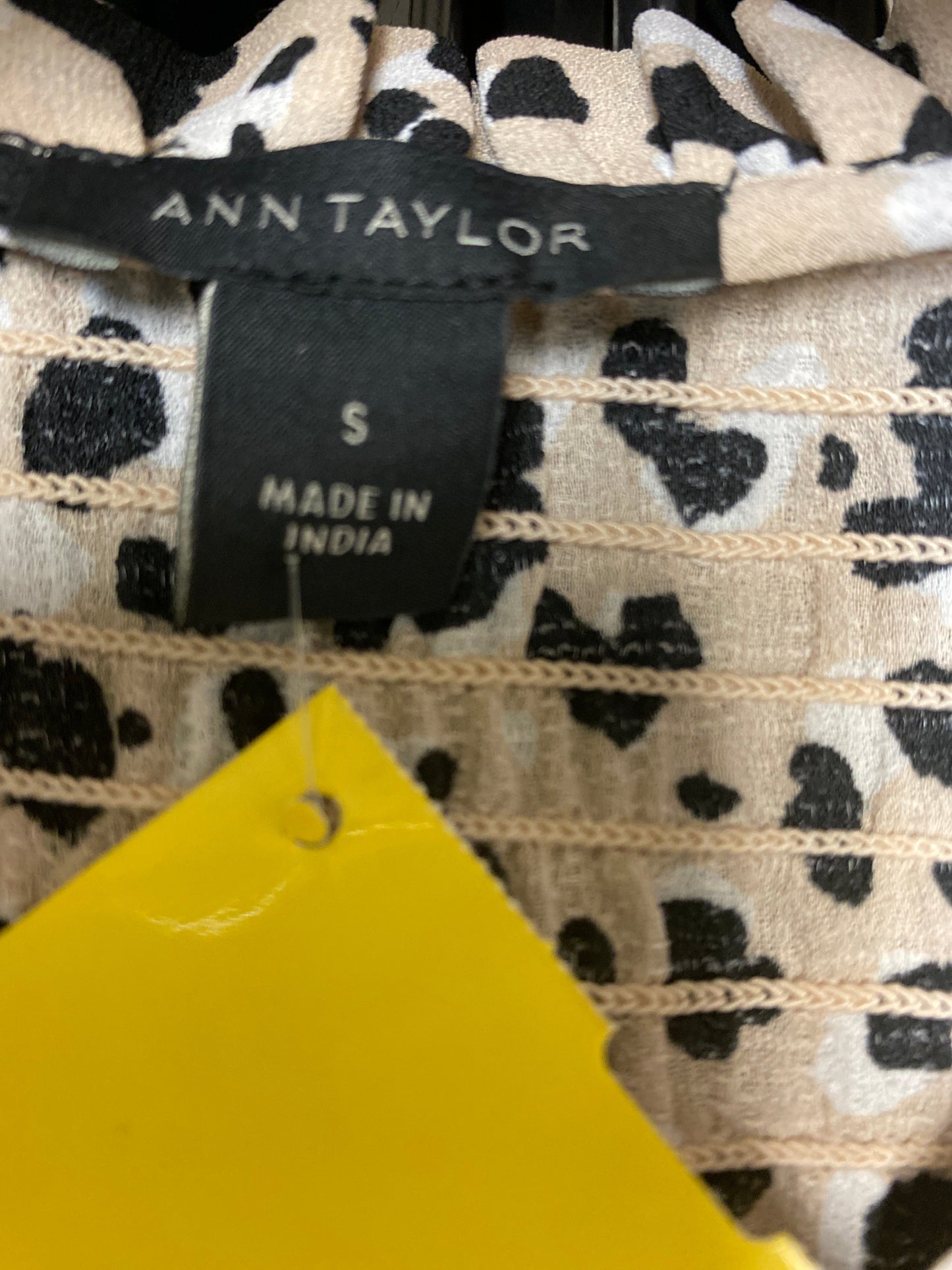 Top Long Sleeve By Ann Taylor In Animal Print, Size: S