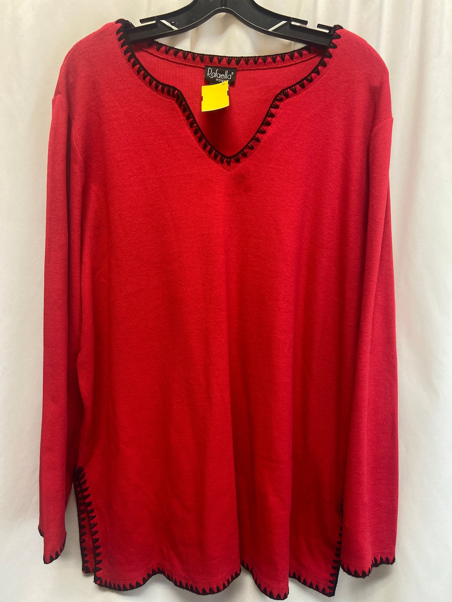 Top Long Sleeve By Rafaella In Red, Size: 2x