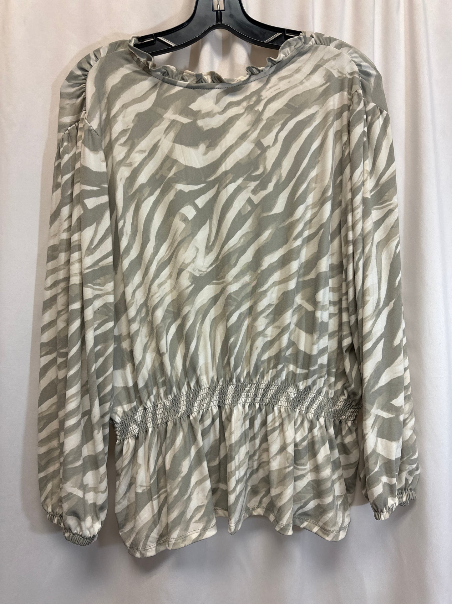 Top Long Sleeve By Simply Vera In Grey, Size: Xl