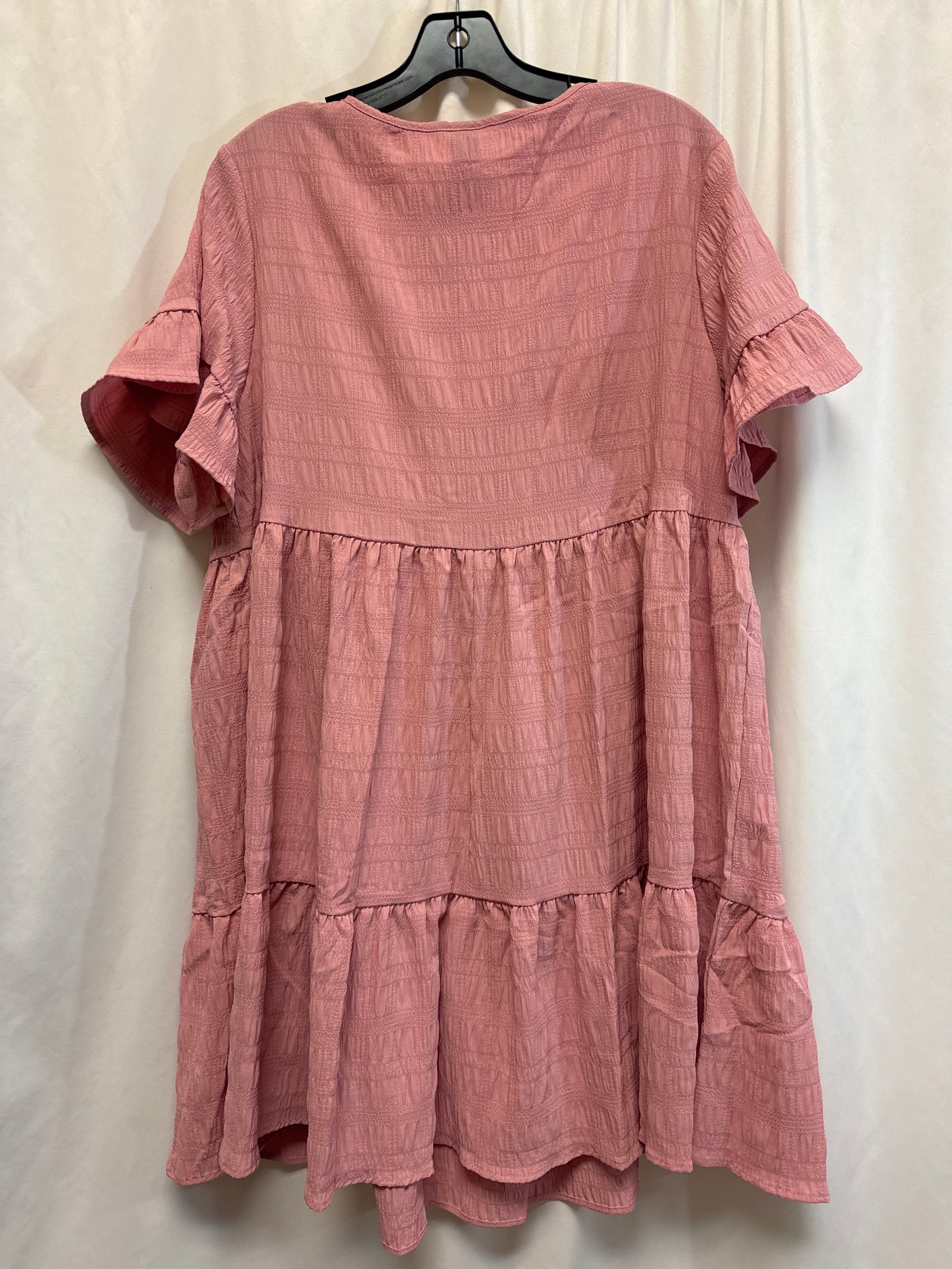 Dress Casual Midi By Shein In Pink, Size: 1x