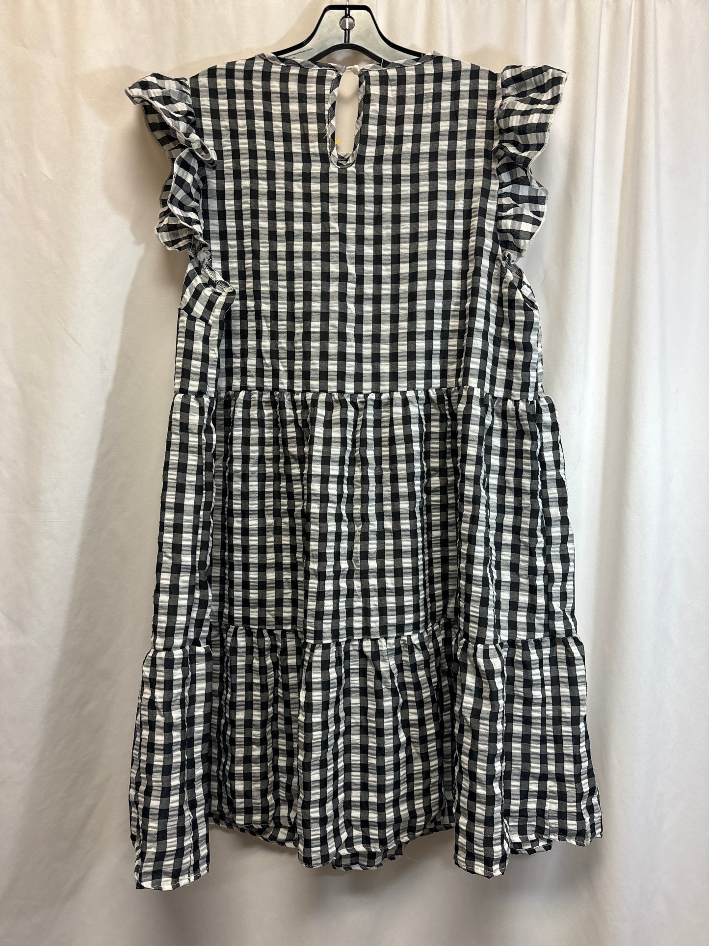 Dress Casual Midi By Shein In Black & White, Size: 1x