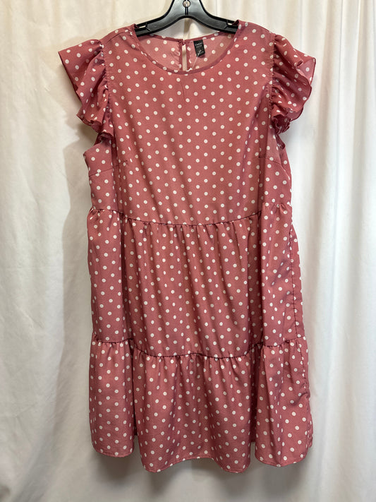 Dress Casual Midi By Clothes Mentor In Pink, Size: 2x