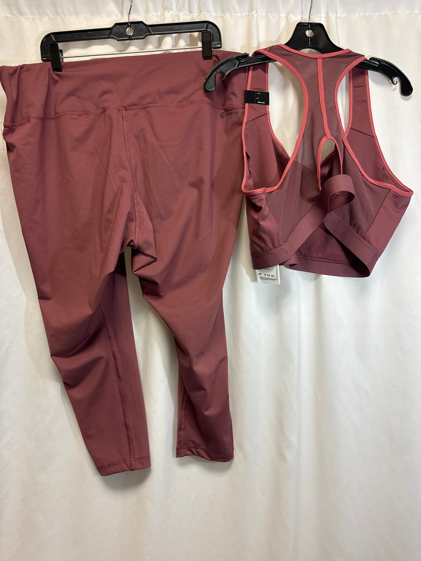 Athletic Pants 2pc By Adidas In Mauve, Size: 4x