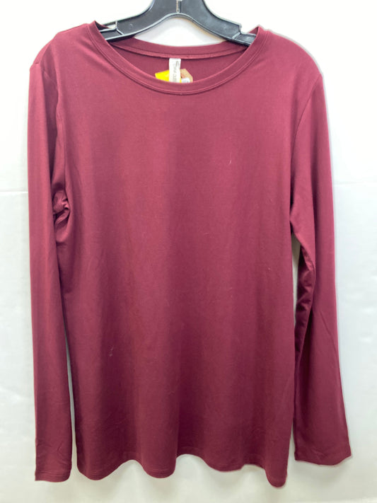 Top Long Sleeve By Zenana Outfitters In Purple, Size: Xl