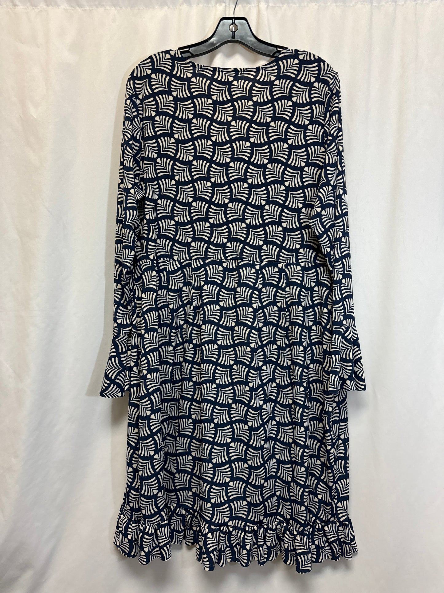 Dress Casual Midi By Cato In Navy, Size: Xl