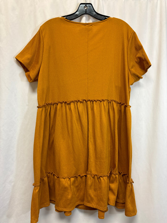 Dress Casual Midi By Auw In Brown, Size: 1x