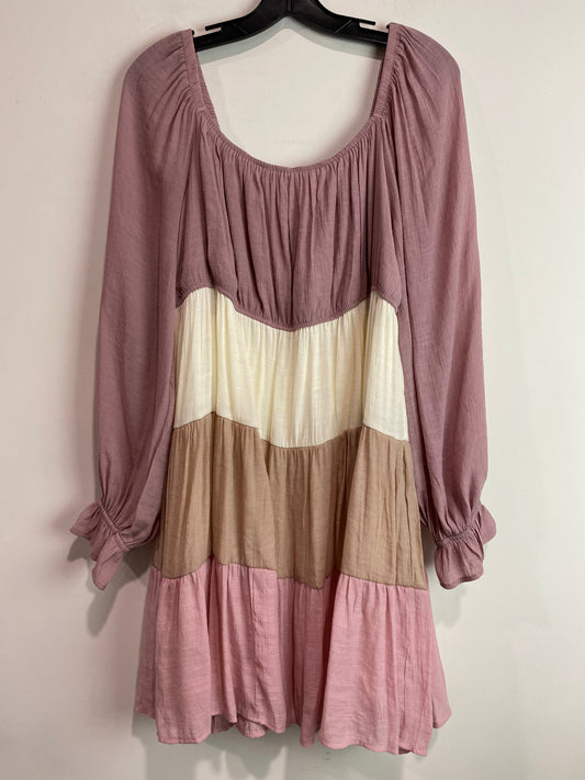 Dress Casual Midi By Sweet Wanderer In Mauve, Size: 2x