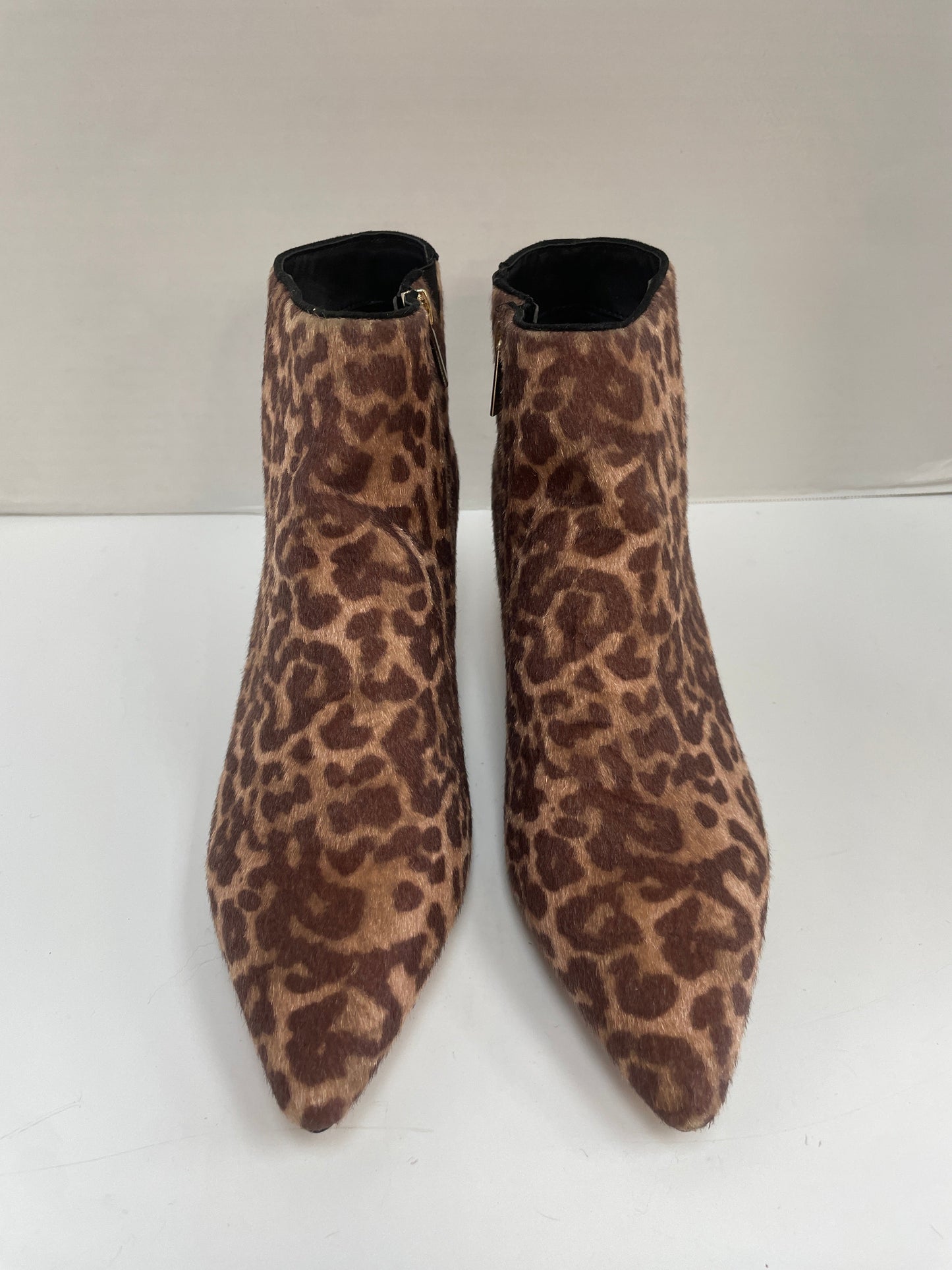 Boots Ankle Heels By Comfortview In Animal Print, Size: 12