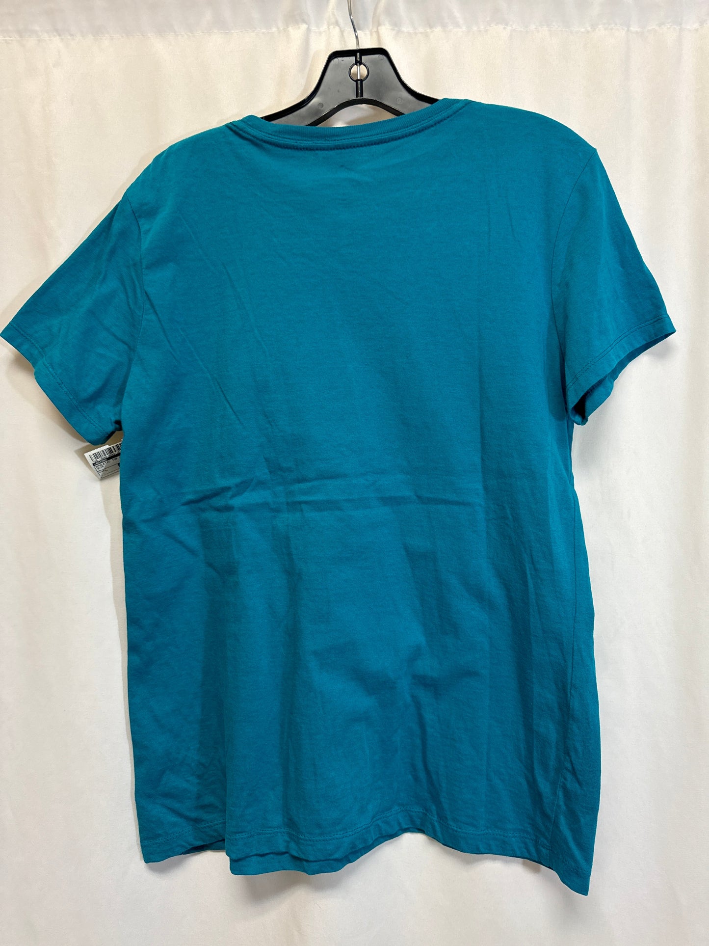 Athletic Top Short Sleeve By Adidas In Blue, Size: L