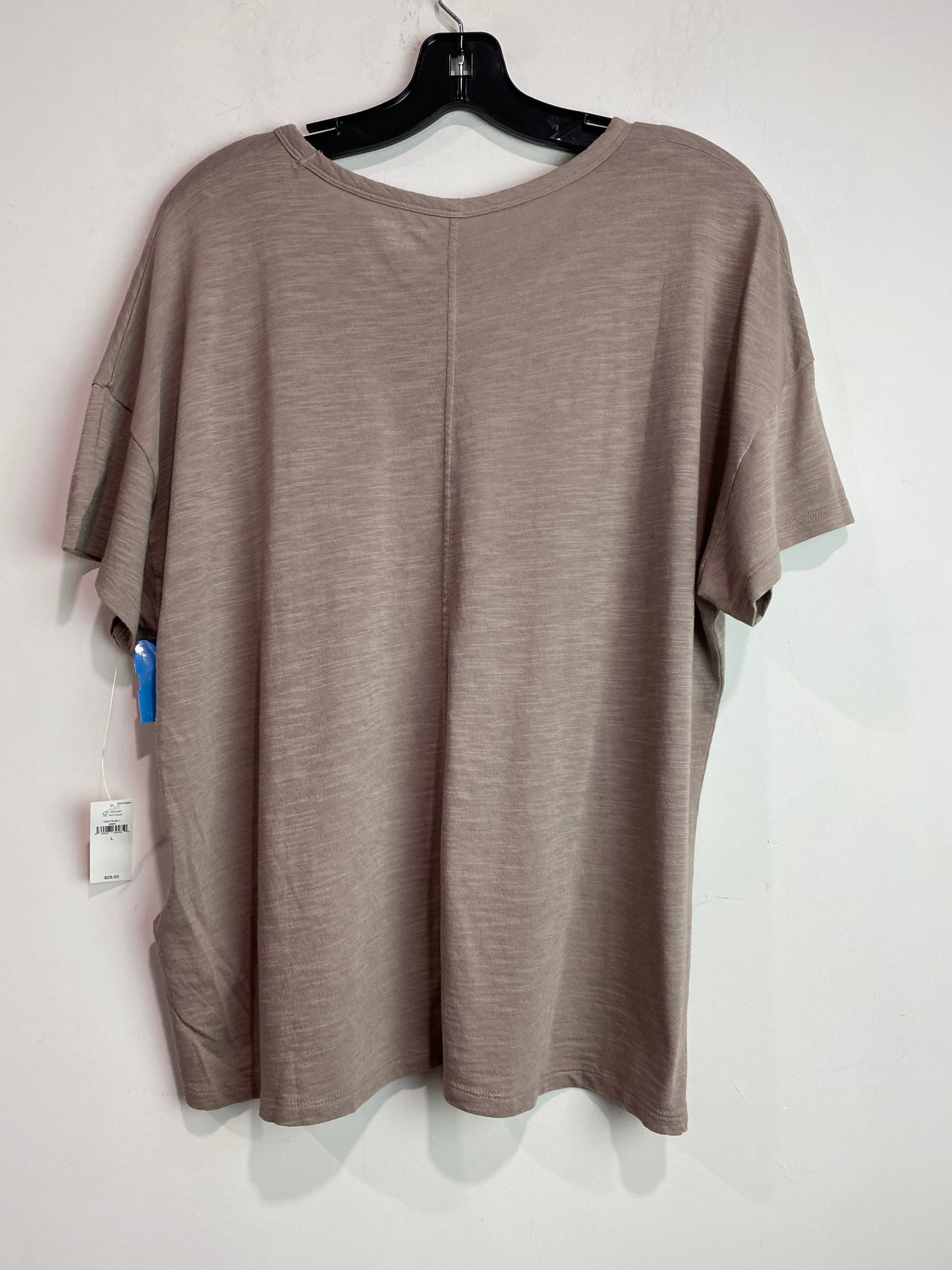 Top Short Sleeve By Banana Republic In Taupe, Size: L