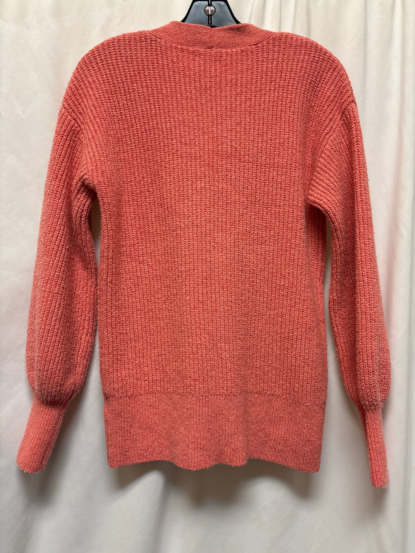 Sweater Cardigan By Nine West In Peach, Size: Xs