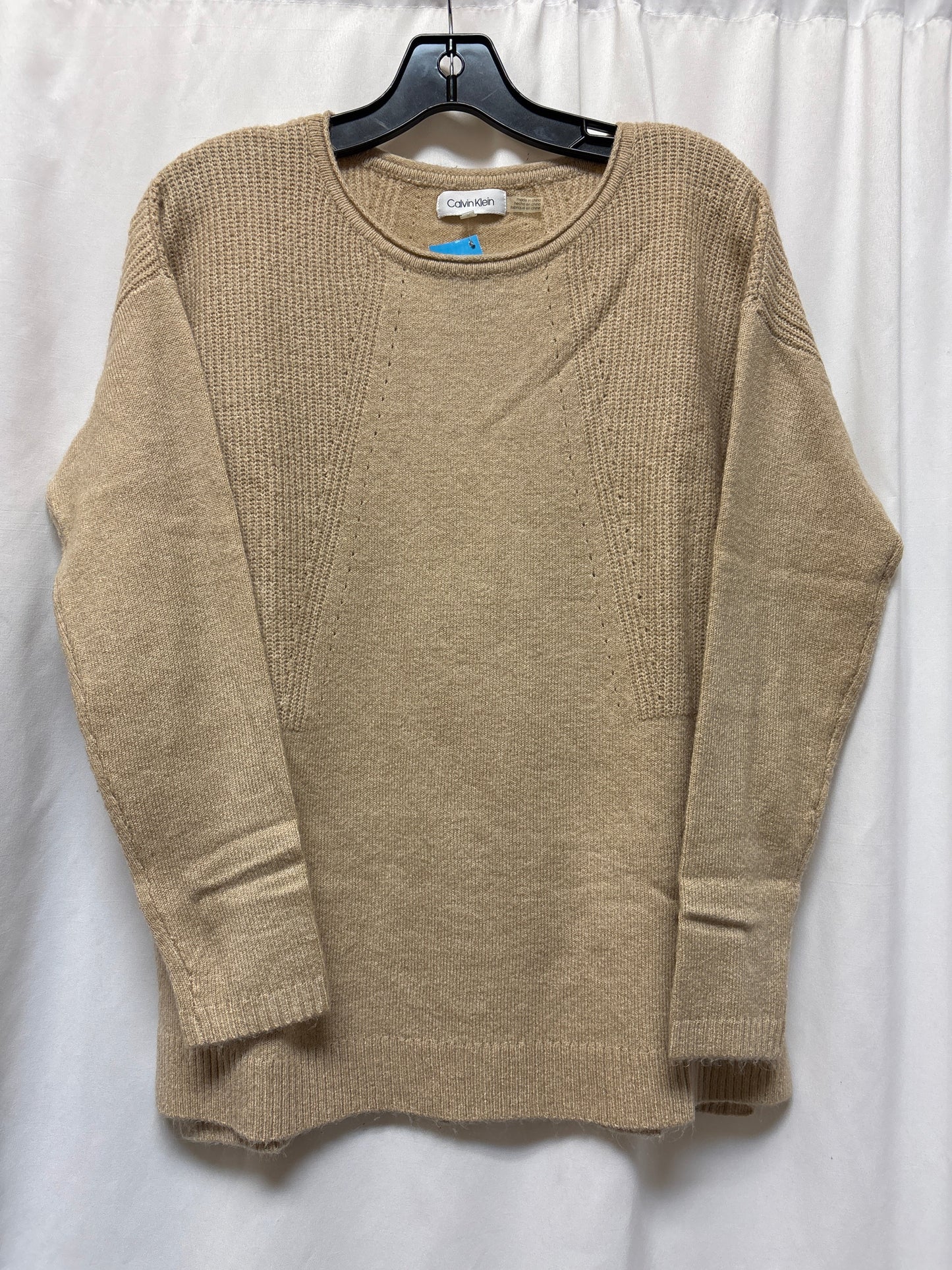 Sweater By Calvin Klein In Beige, Size: S