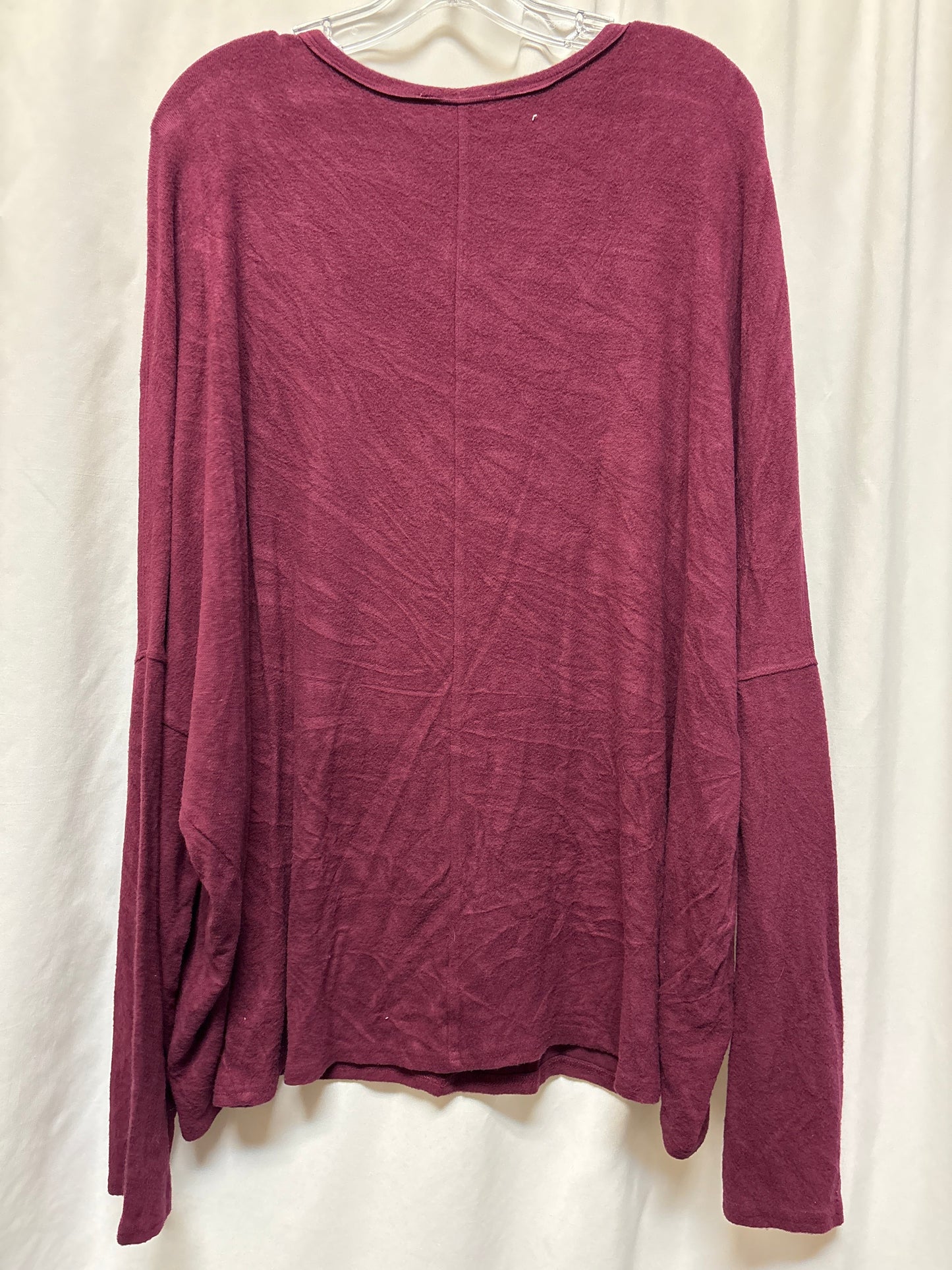 Top Long Sleeve By Cmf In Purple, Size: 2x