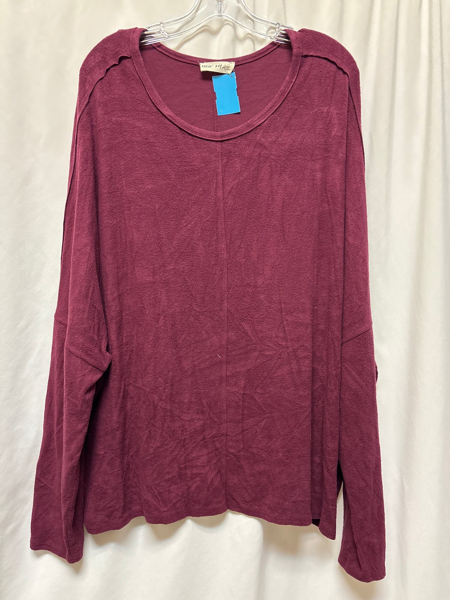 Top Long Sleeve By Cmf In Purple, Size: 2x