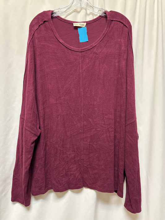 Top Long Sleeve By Cmf In Purple, Size: 2x