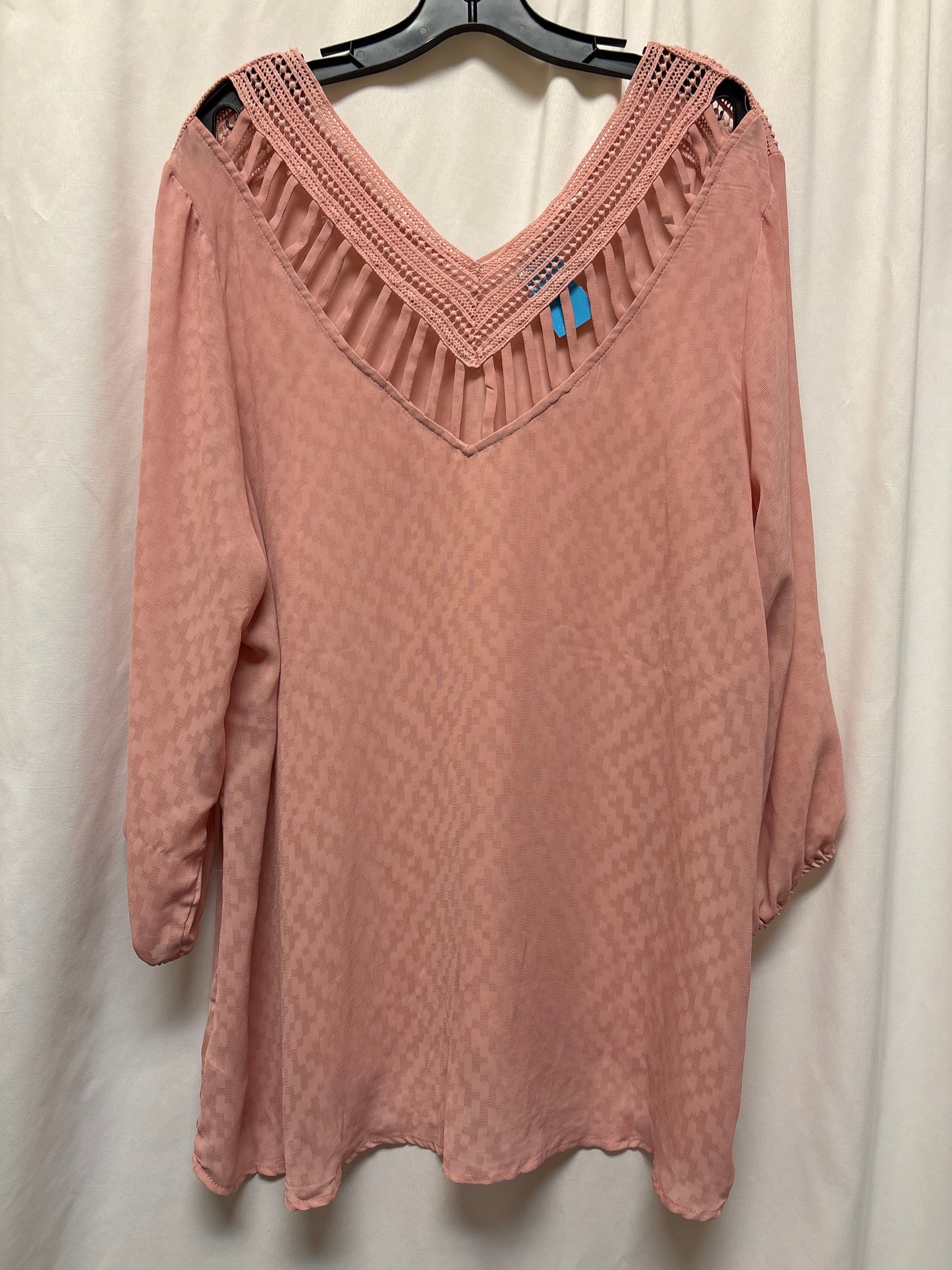 Top Long Sleeve By Maurices In Pink, Size: 2x