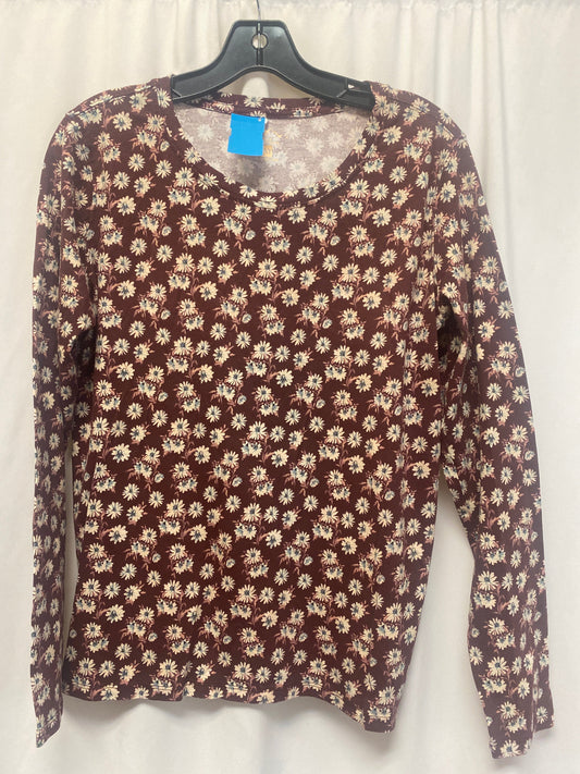 Top Long Sleeve By Clothes Mentor In Brown, Size: M