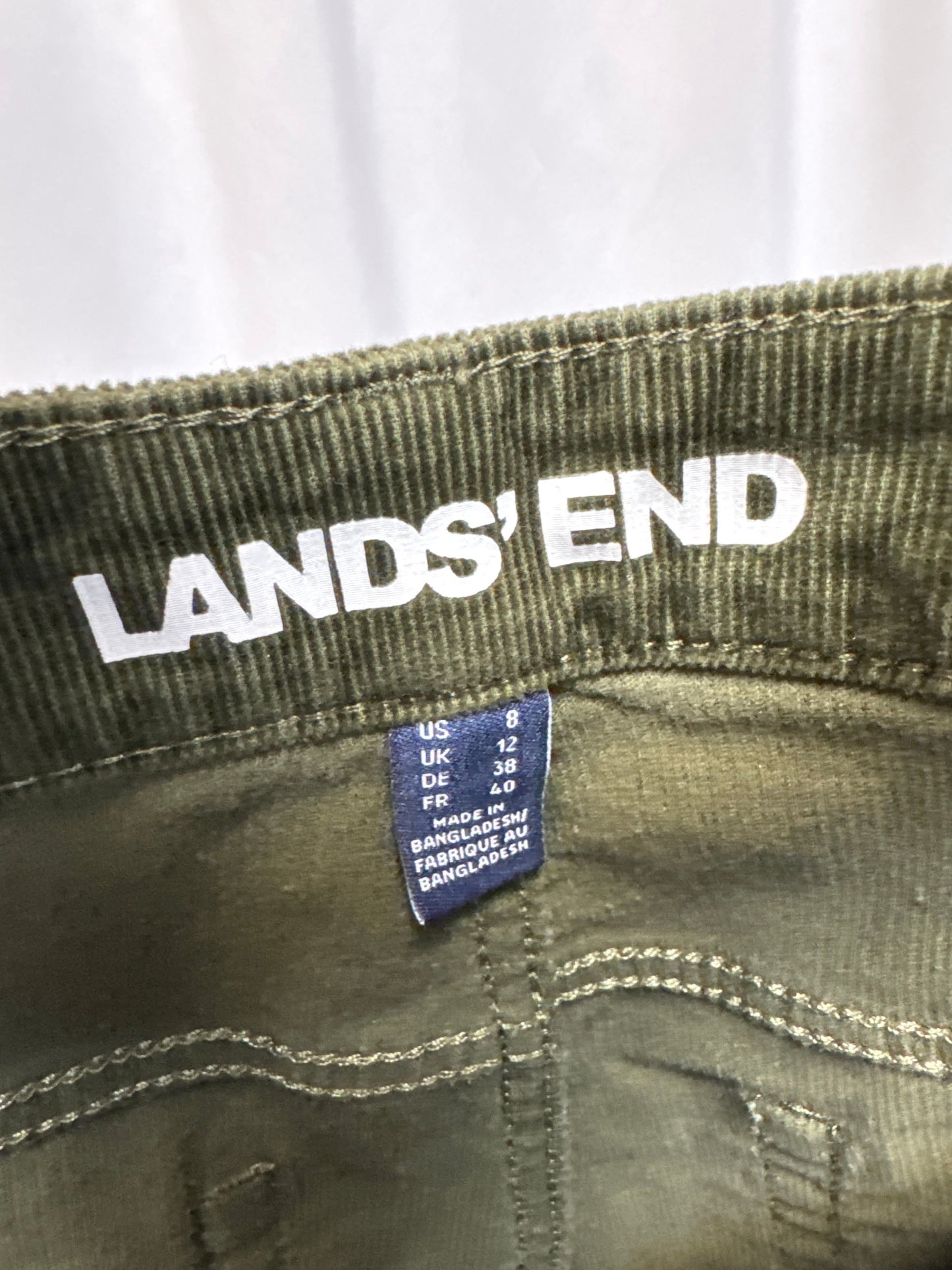 Pants Corduroy By Lands End In Green, Size: 8