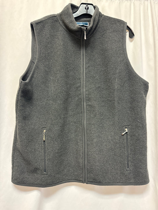 Vest Fleece By Karen Scott In Grey, Size: Xl