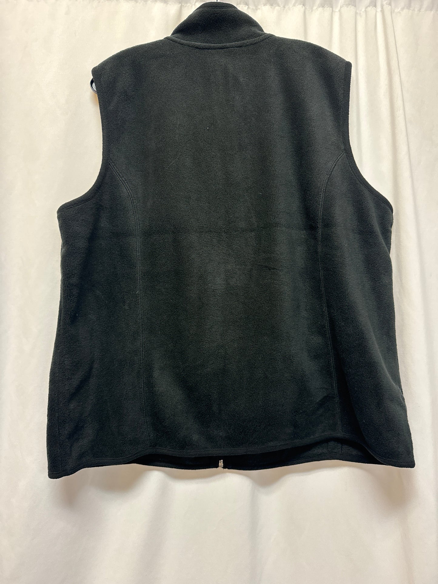 Vest Fleece By Karen Scott In Black, Size: Xl