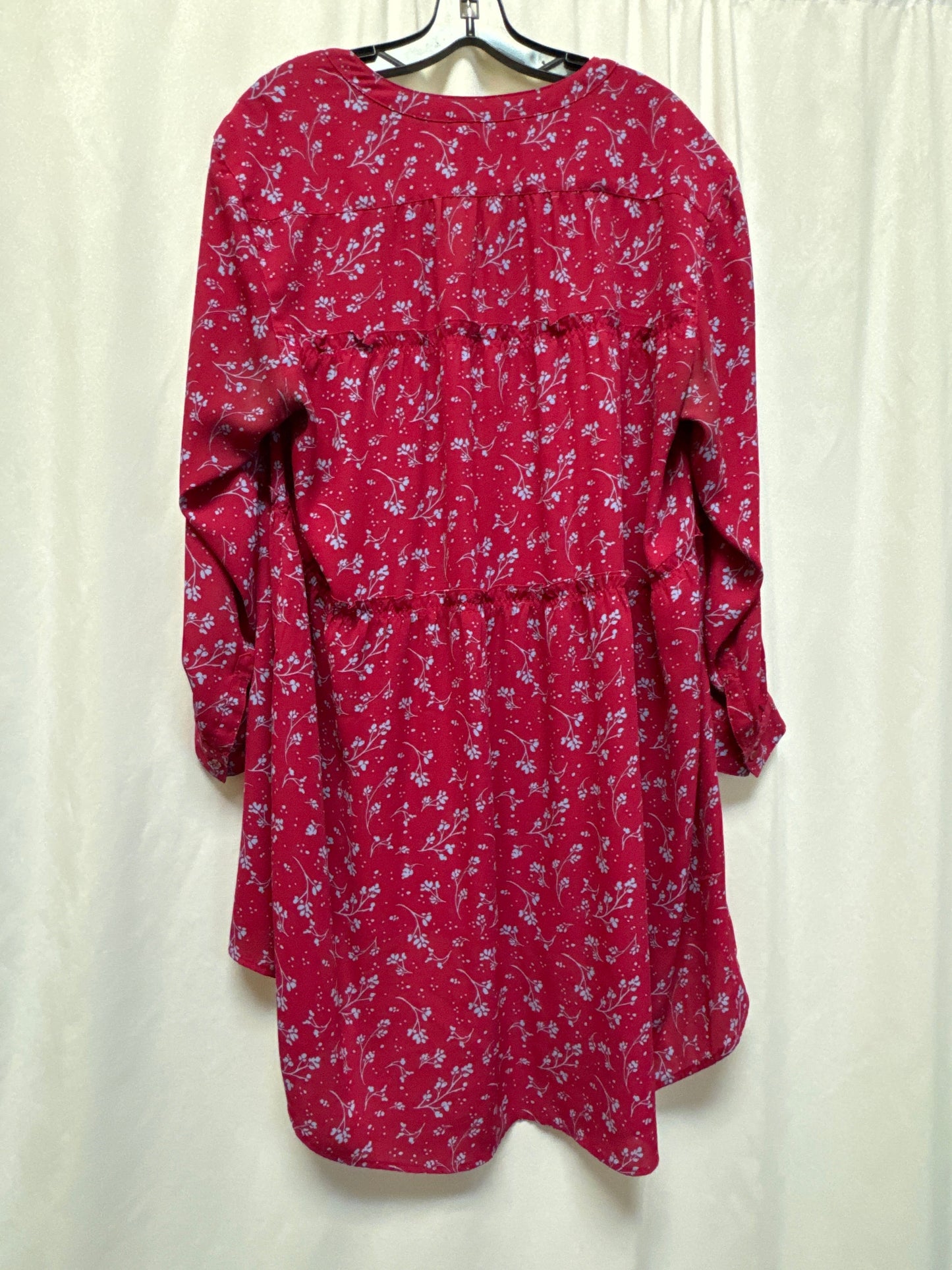 Tunic Long Sleeve By Clothes Mentor In Pink, Size: Xl