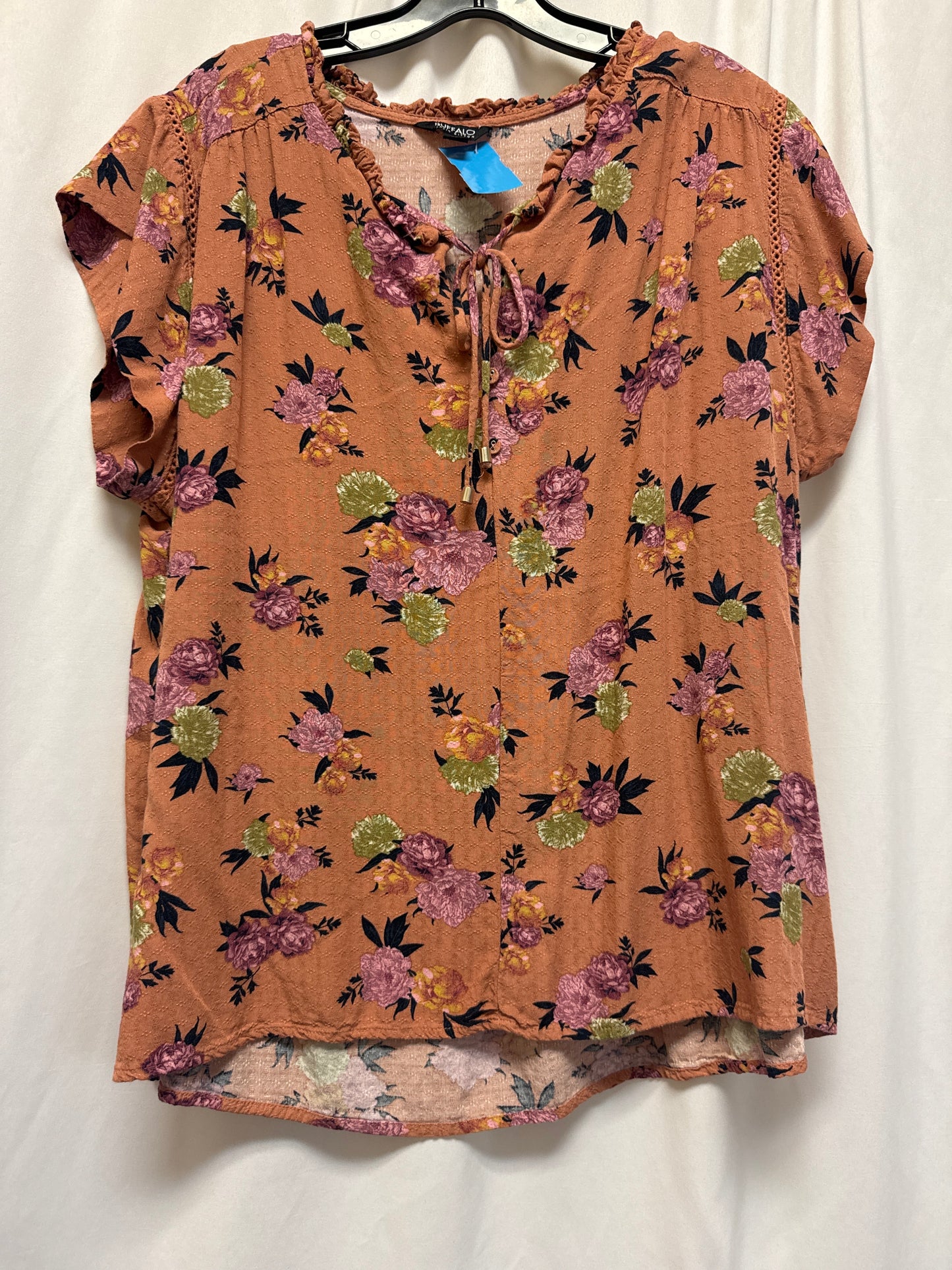 Top Short Sleeve By Buffalo David Bitton In Peach, Size: Xl