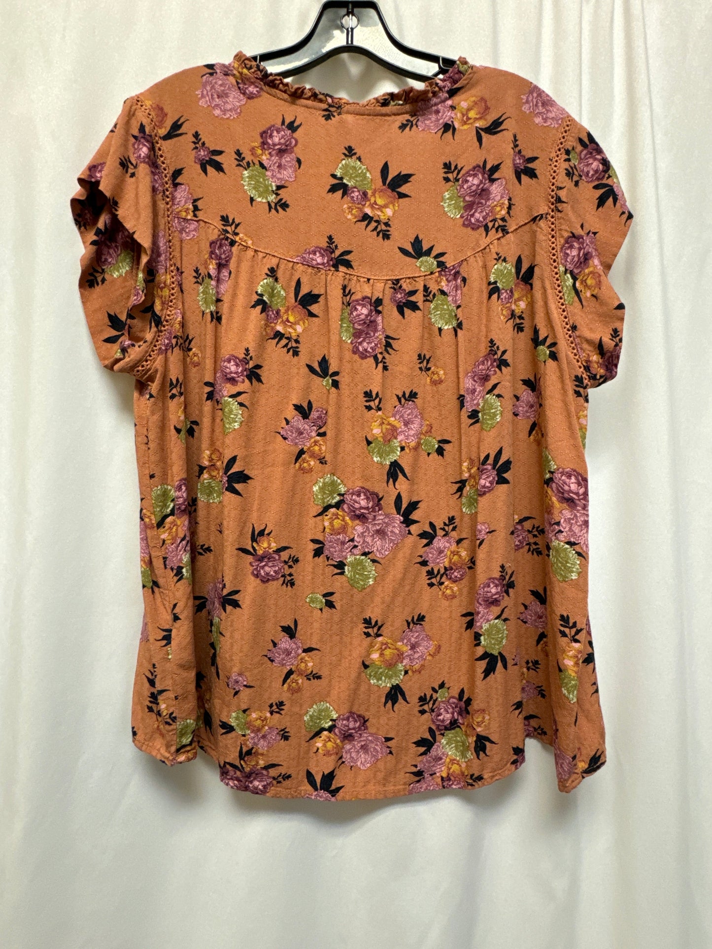 Top Short Sleeve By Buffalo David Bitton In Peach, Size: Xl