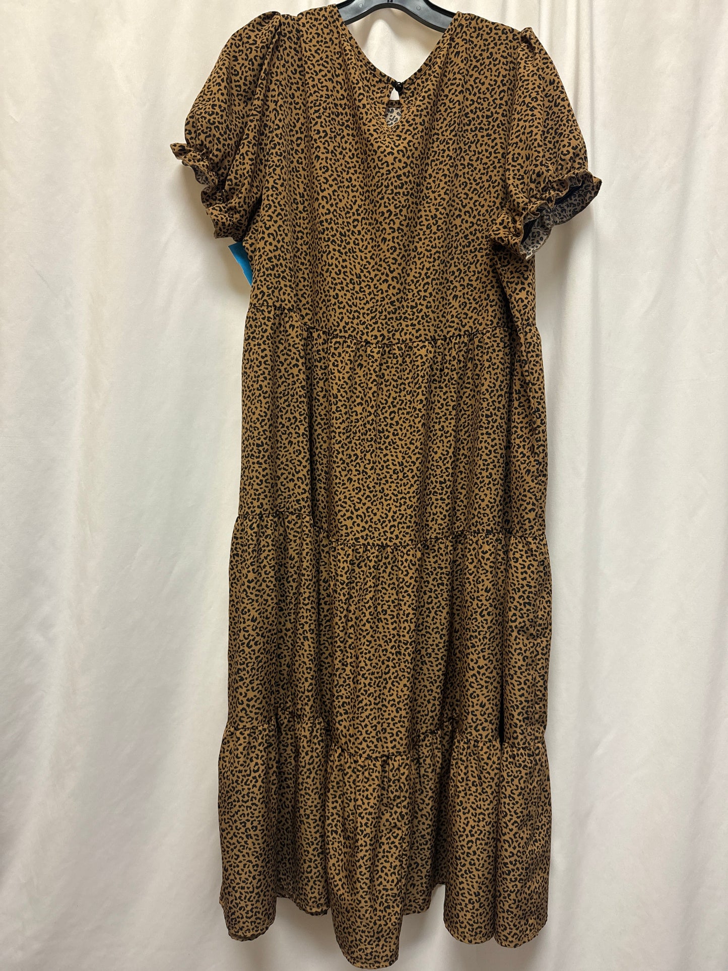 Dress Casual Maxi By Shein In Animal Print, Size: Xxl