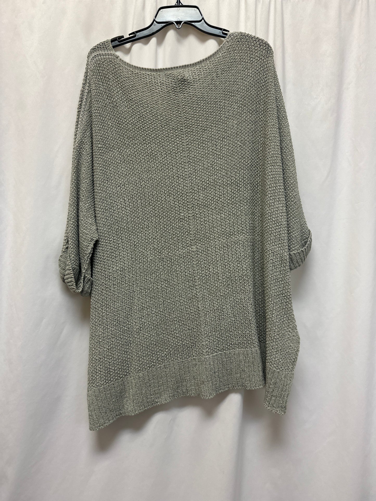 Top 3/4 Sleeve By Easel In Grey, Size: 3x