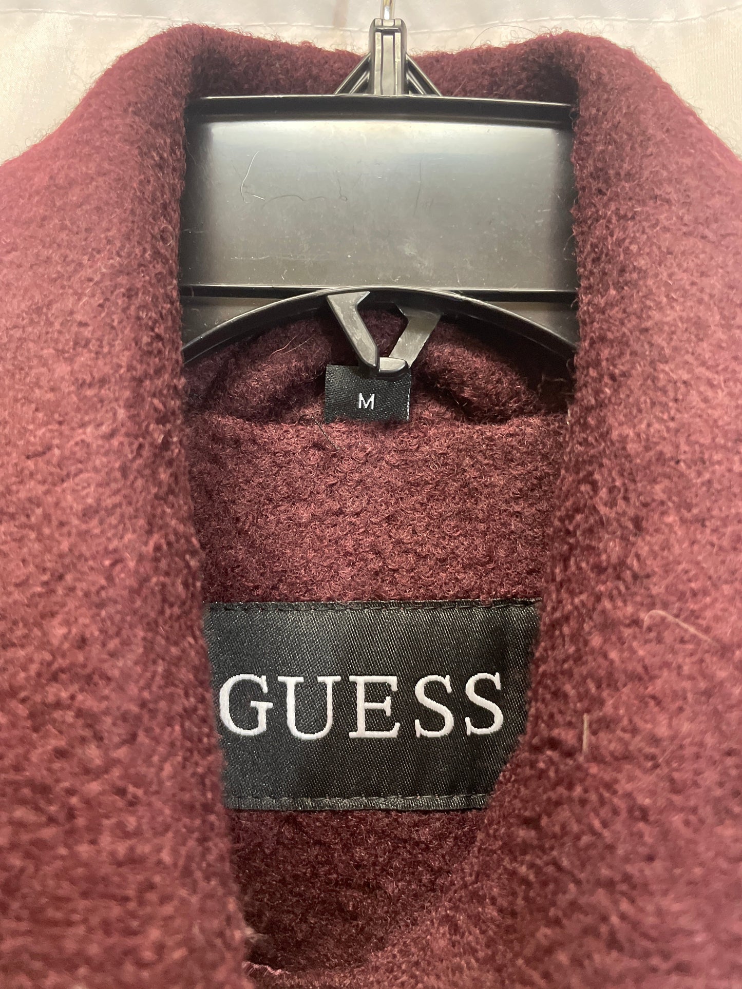 Coat Peacoat By Guess In Maroon, Size: M