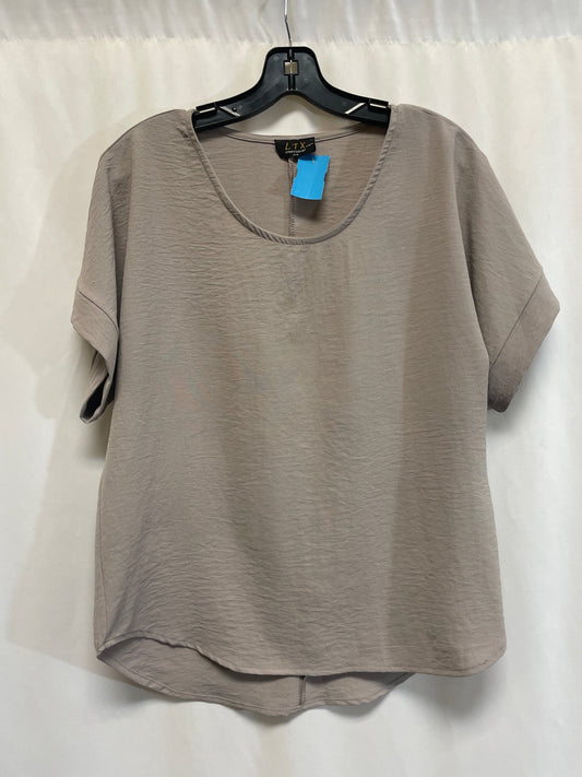 Top Short Sleeve By Cmf In Taupe, Size: S