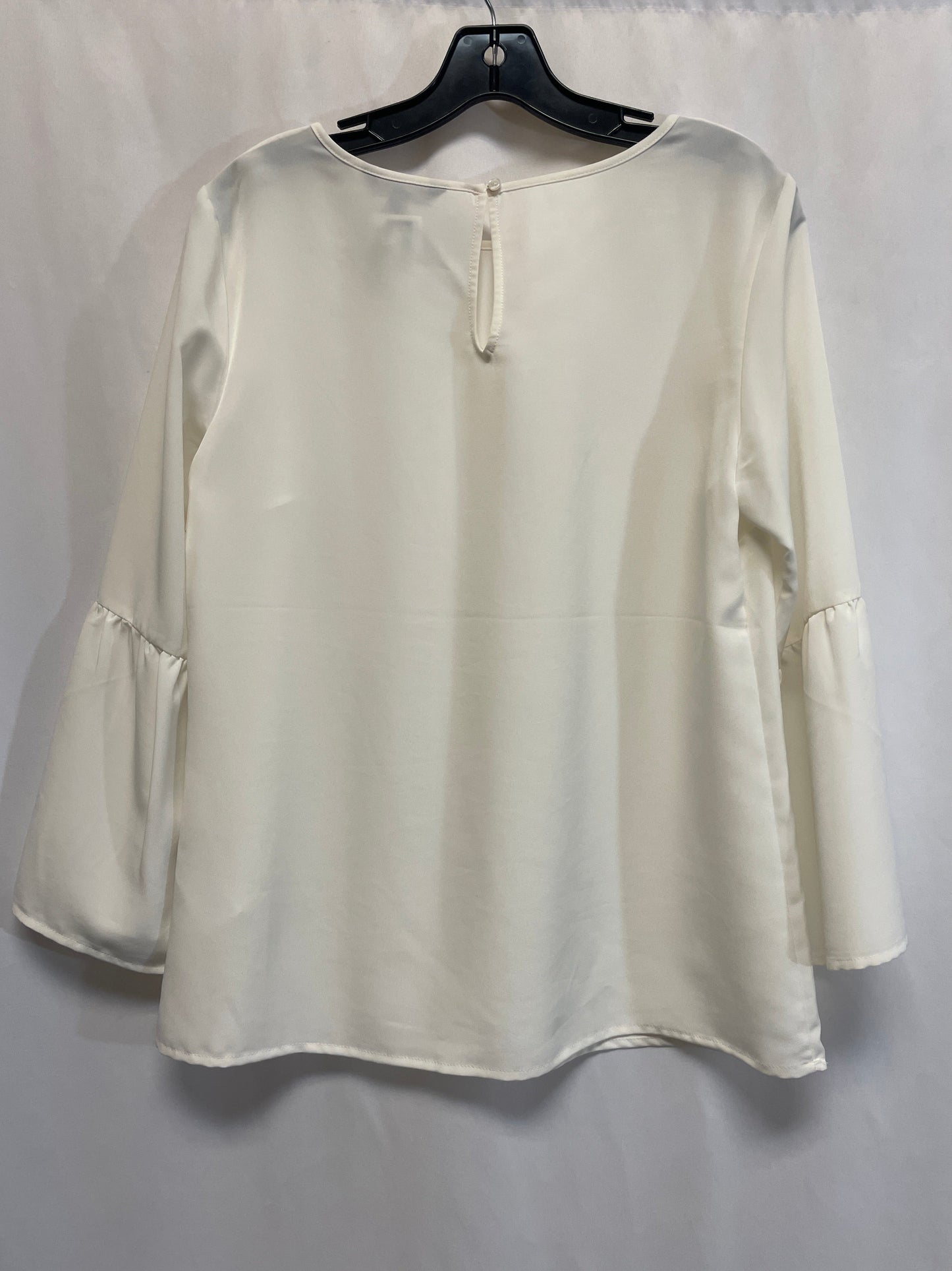 Top Long Sleeve By Banana Republic In White, Size: M