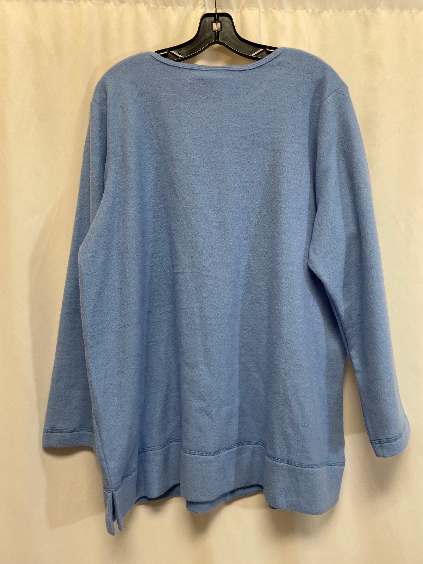 Top Long Sleeve By Woman Within In Blue, Size: 1x