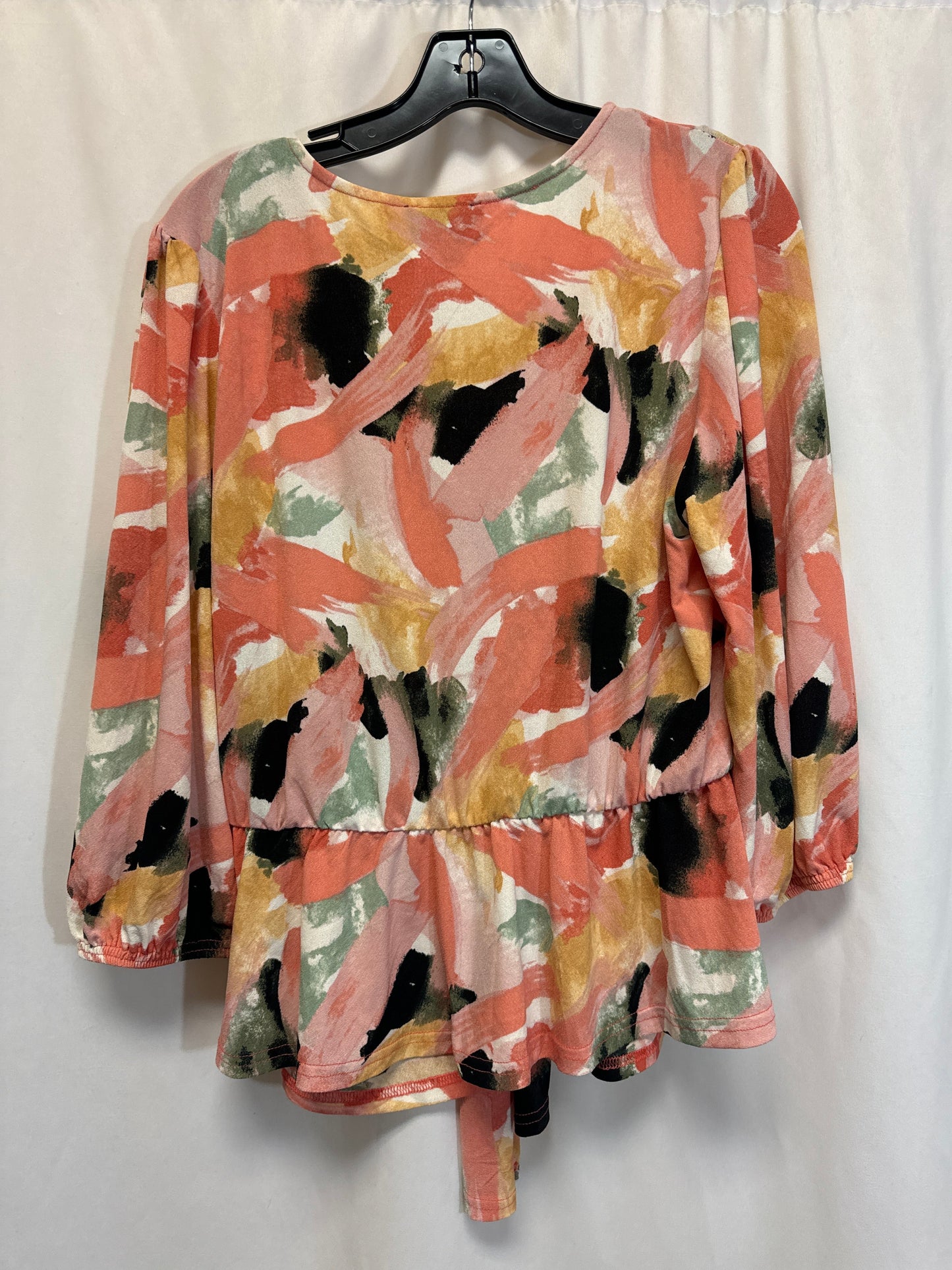 Top Long Sleeve By Clothes Mentor In Peach, Size: Xl