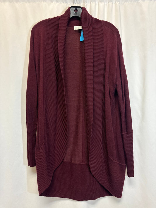 Sweater Cardigan By Rd Style In Maroon, Size: L