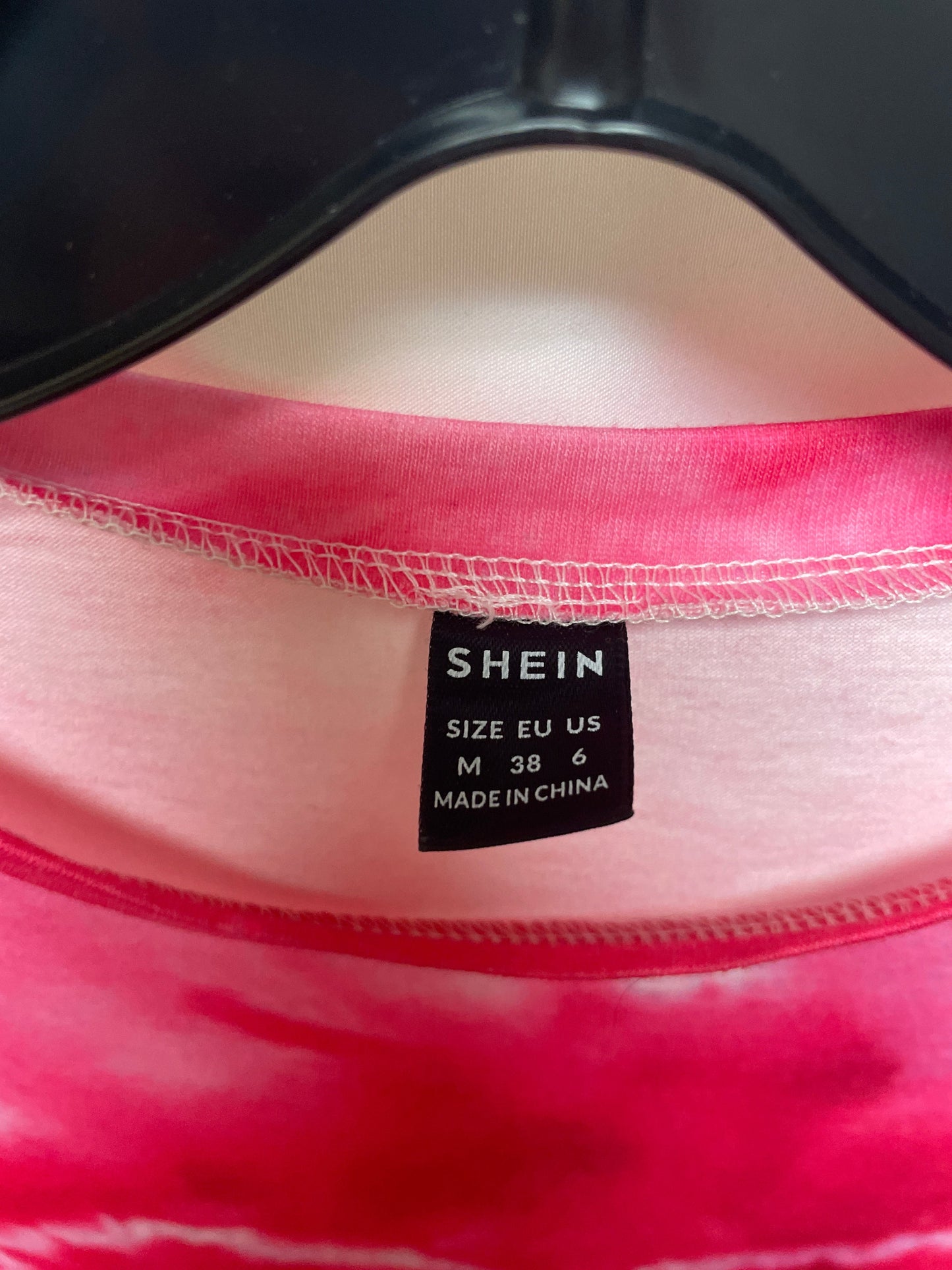 Top Short Sleeve By Shein In Pink, Size: M