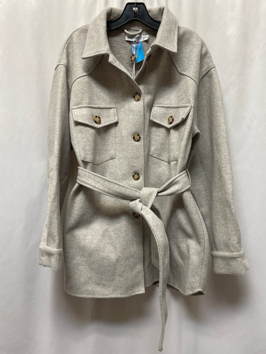 Coat Peacoat By Clothes Mentor In Grey, Size: L