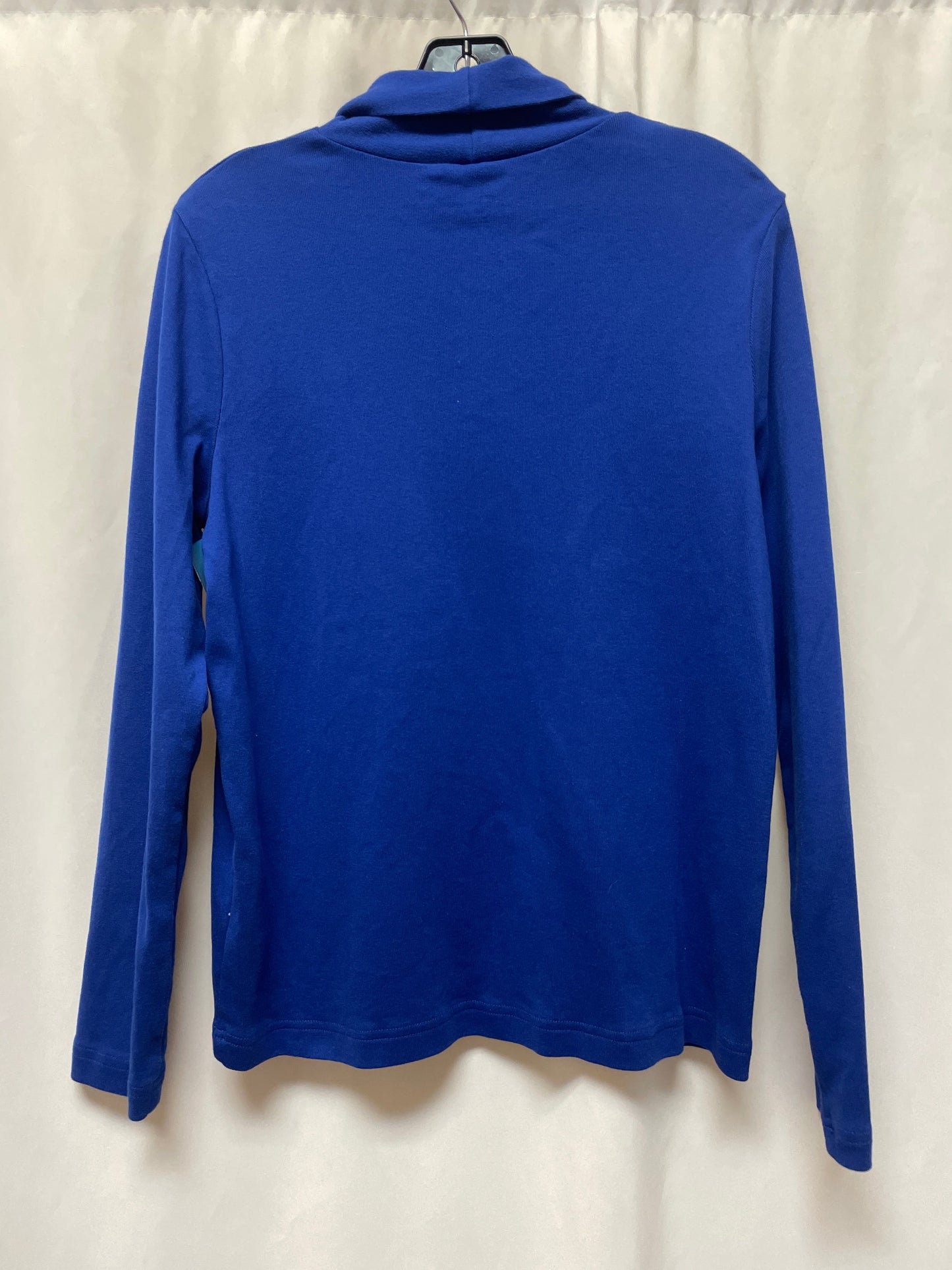 Top Long Sleeve By Kim Rogers In Blue, Size: L