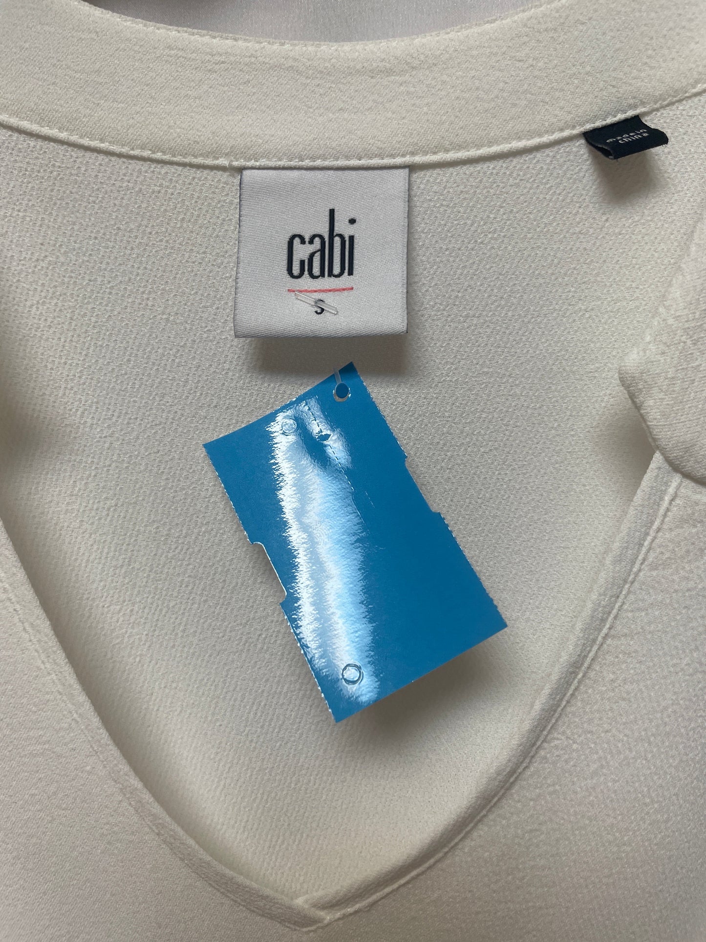 Top Short Sleeve By Cabi In White, Size: S